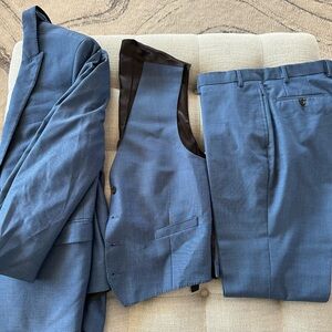 Calvin Klein Classic 3 Piece Blue Suit Set